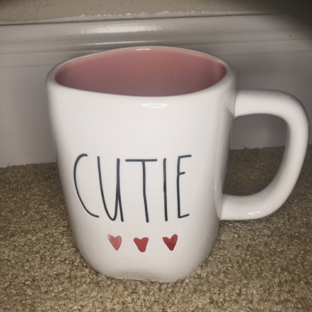 Rae Dunn CUTIE Valentine watercolor mug